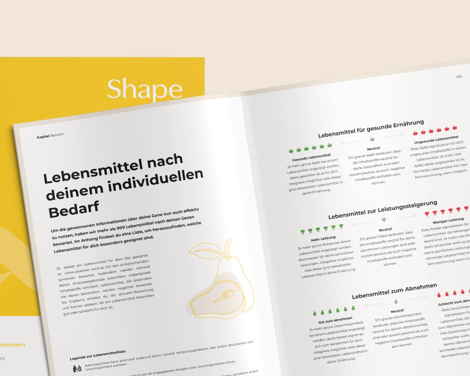Aufgeschlagene Shape DNA-Analysebroschüre