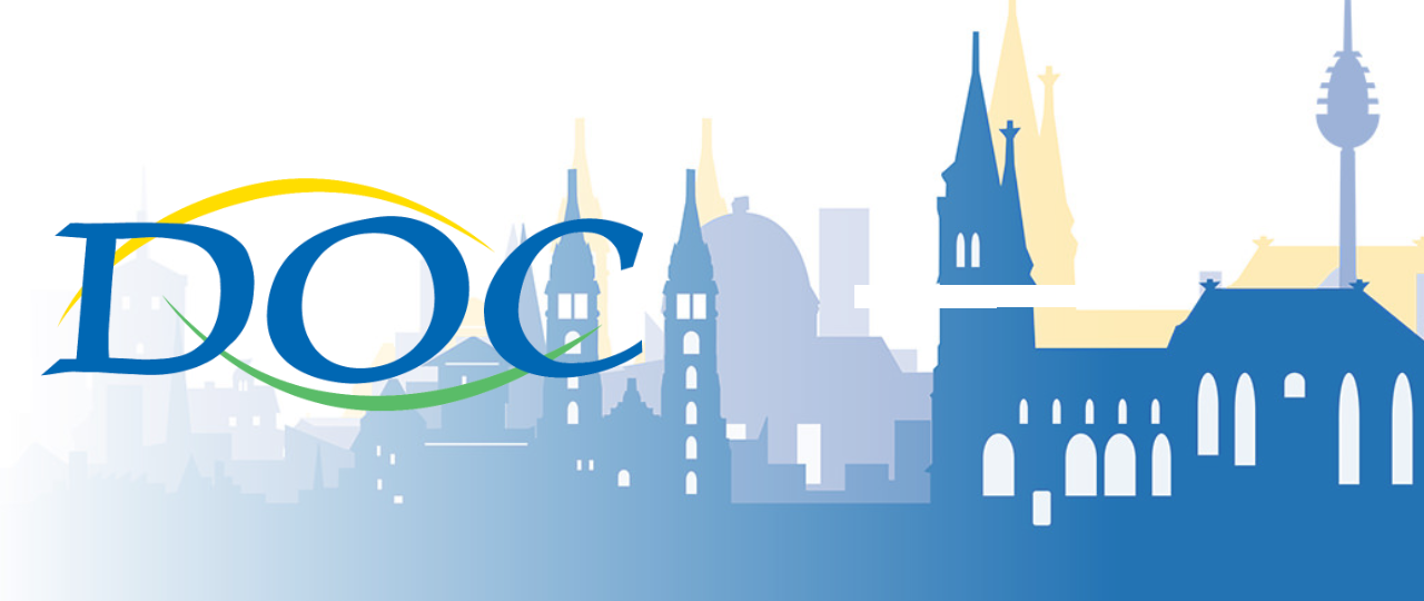 grafische Stadtansicht von Nürnberg mit dem Logo des DOC
