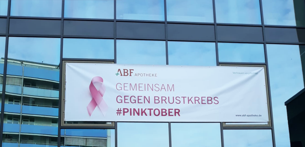 Banner mit Hinweis zum Pinktober